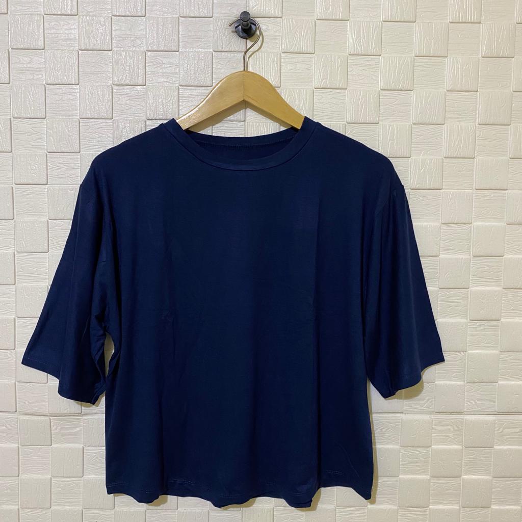 Atasan model kalong jumbo batwing crop XXL wanita /atasan wanita/atasan over size/kaos polos/kaos over size/atasan jumbo/blouse/atasan/blouse kalong wanita/atasan over size/shabhira16-NAVY