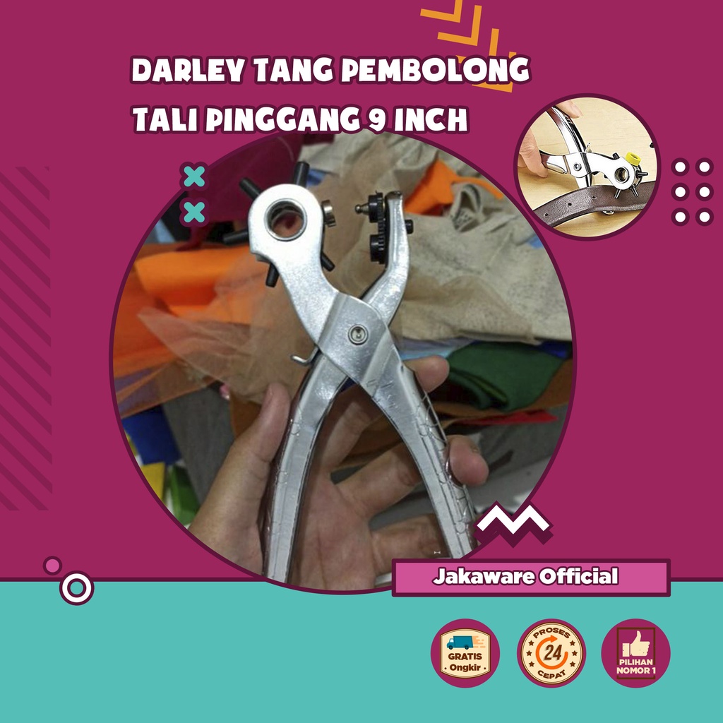 TANG PEMBOLONG TALI PINGGANG 9 INCH PUNCH PLIER ALAT PELUBANG SABUK KULIT IKAT GESPER KERTAS SEPATU 