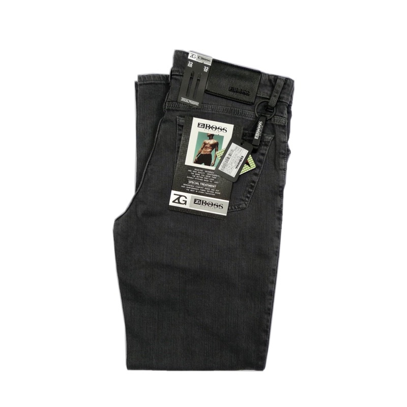ZGBOSS Celana Jeans Stretch Pria Warna SOFT GREY SILVER-RegularFit #JinsPriaKualitasTinggi #JeanBoss