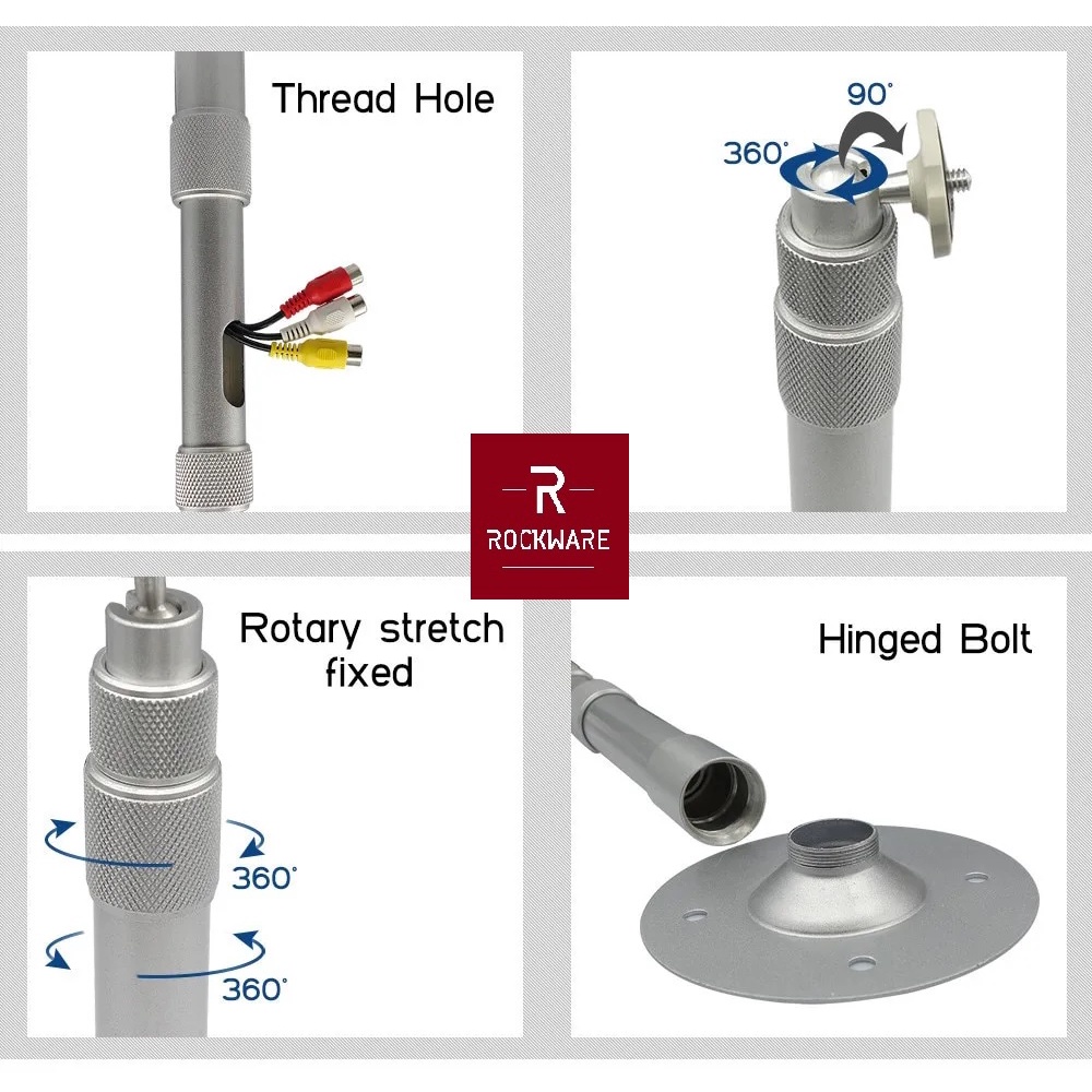 ROCKWARE RW-PBCM01 - Universal Mini Projection Ceiling Wall Mount - Bisa Dipasang di Langit-langit atau Tembok - Cocok untuk Proyektor Mini dan Portabel