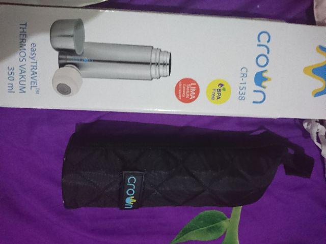 Crown Thermos 350ml / Termos Air Panas / Dingin 350 Ml Easytravel Vacuum + Free Bubble Wrap