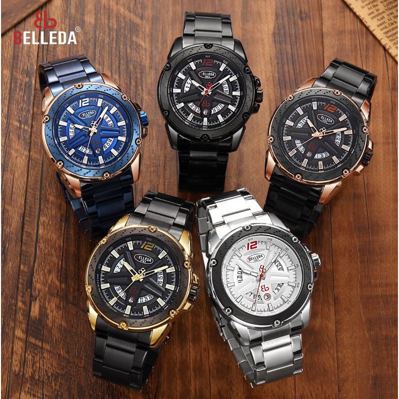 [ JB 9228 ] BELLEDA JAM TANGAN BUSINESS PRIA RANTAI