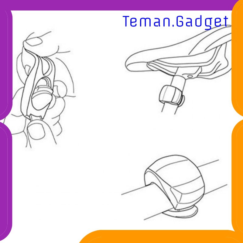 TG-IB349 ZACRO LAMPU SEPEDA LED SLICON WATERPROOF 1 PCS - HJ008-2