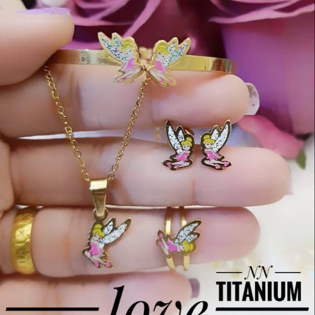 Titanium set perhiasan anak 2834k