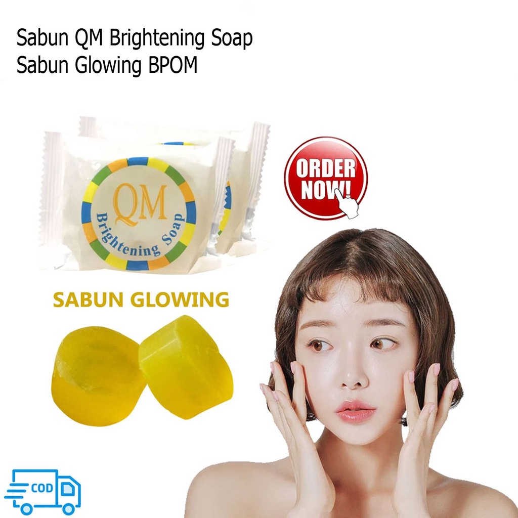 (BISA COD) Sabun QM Brightening Glowing Whitening Lightening / Sabun Pemutih Wajah Badan ORIGINAL