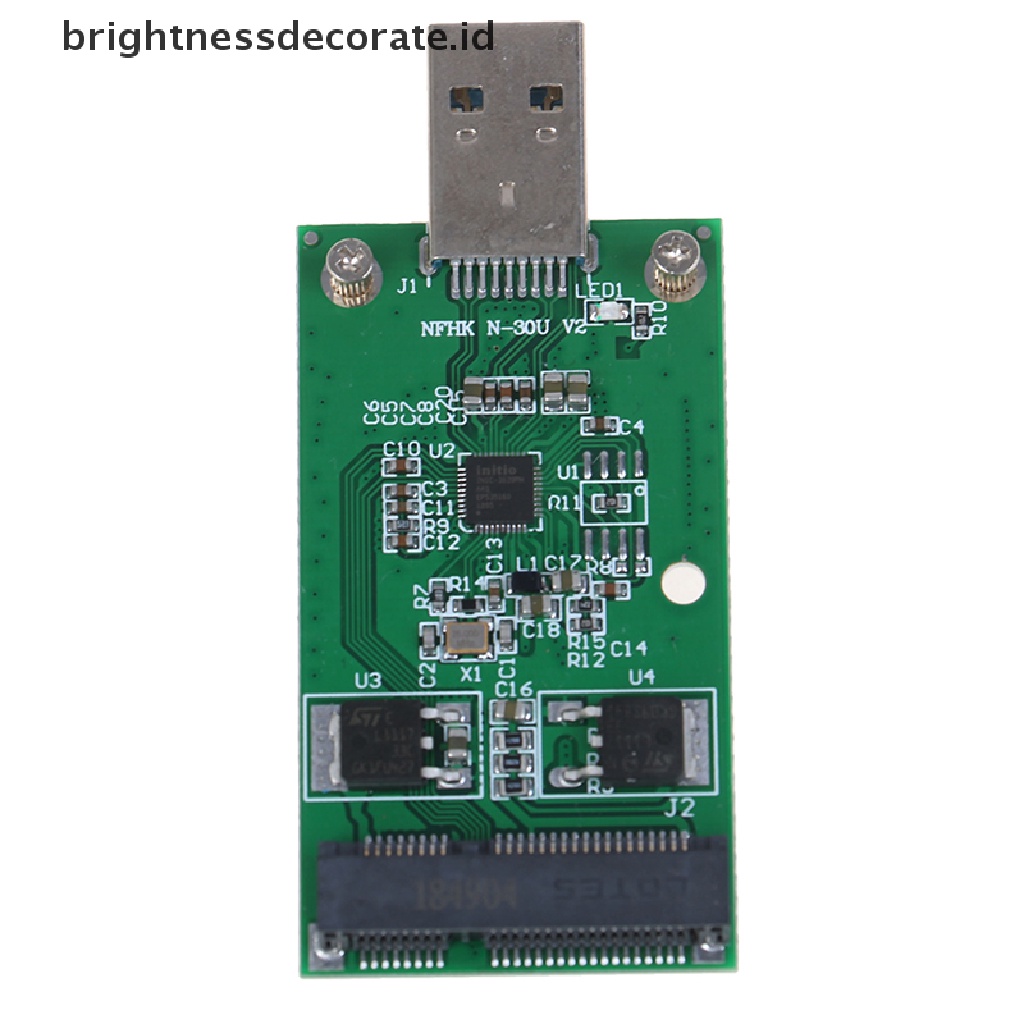 1 Pc Kartu Adaptor Konveter Eksternal SSD PCBA Mini USB 3.0 Ke PCIE mSATA