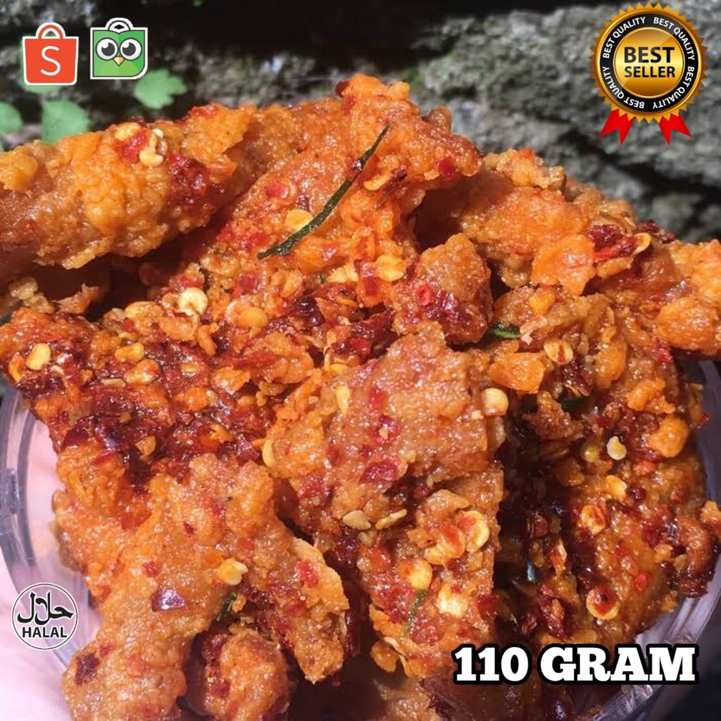 

Keripik Kulit Crispy pedas Daun jeruk 110 gr