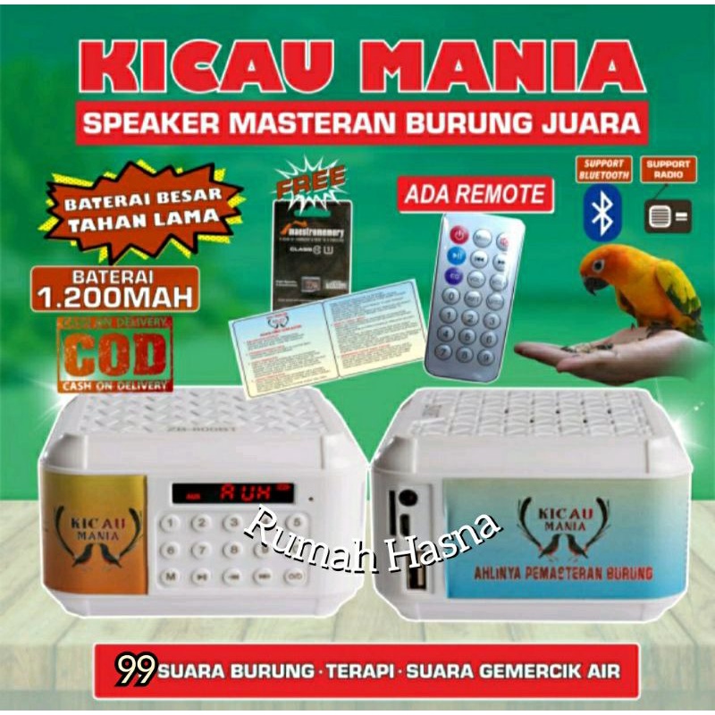 ( full warna ) SPEAKER MASTERAN BURUNG , MASTER BURUNG KICAU MANIA 99 SUARA BURUNG JUARA zb800bt Bon