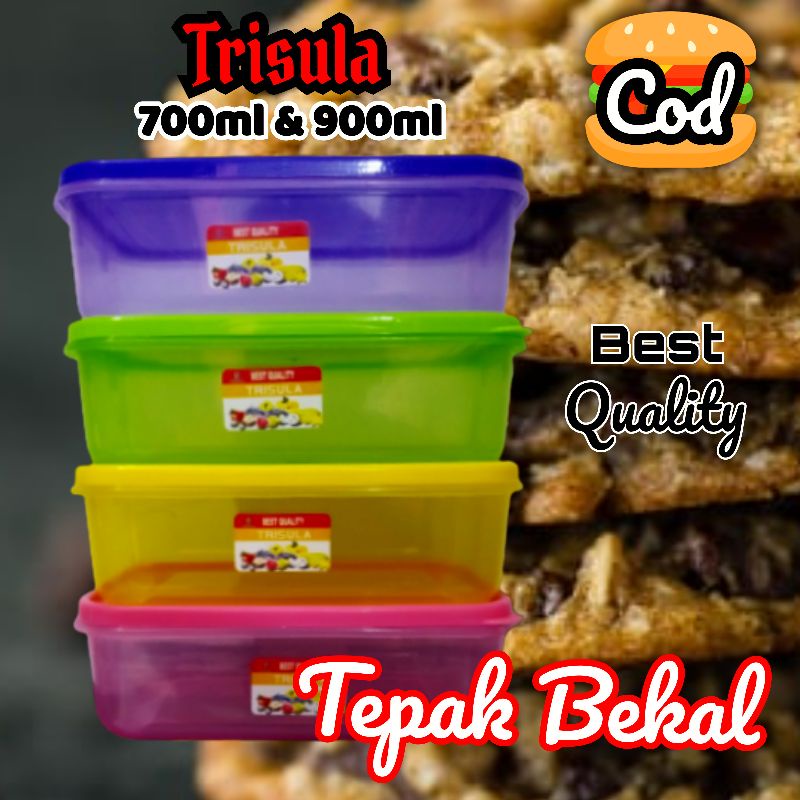Tepak Makan Trisula Tepak Kue tepak nasi tepak bekal tepak anak kotak makan food tray tuperware