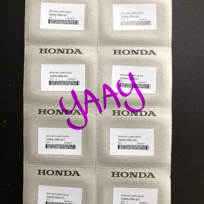 Bohlam Stop Belakang Rem Lampu Motor 12V 25W Honda Universal Suzuki Yamaha Grand Mio Supra GB6-1