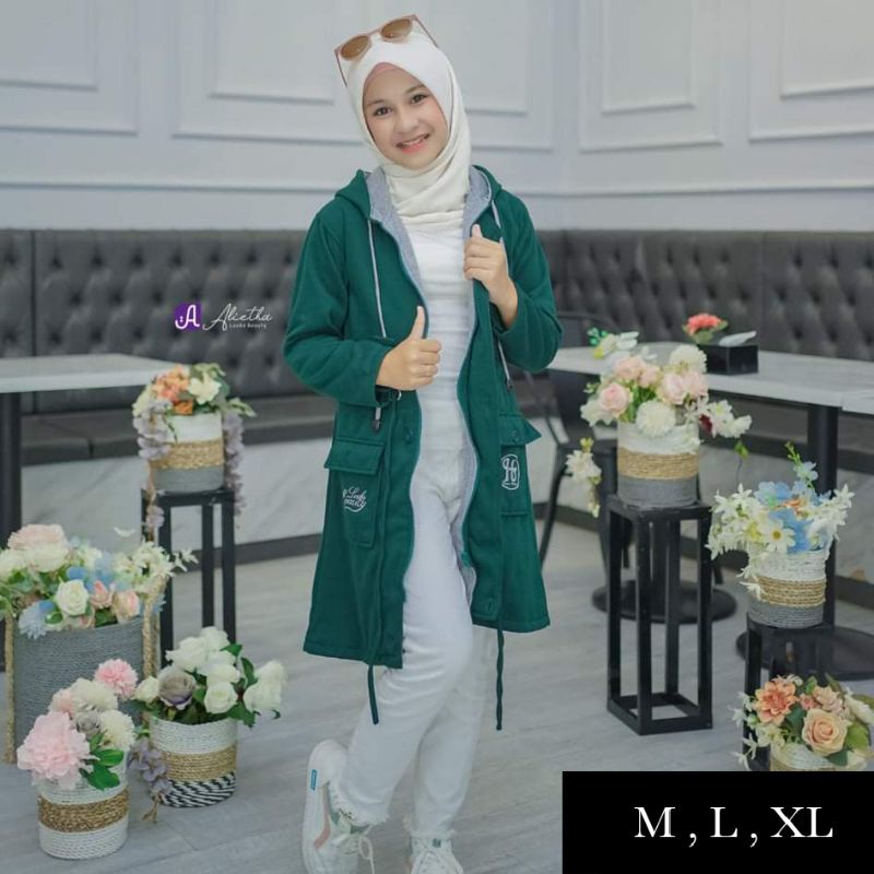 OUTER HIJAB MUSLIMAH KIDS TERBARU ORI ALIETHA JAKET ANAK VIRAL MODERN KEKINIAN BEST SELLER