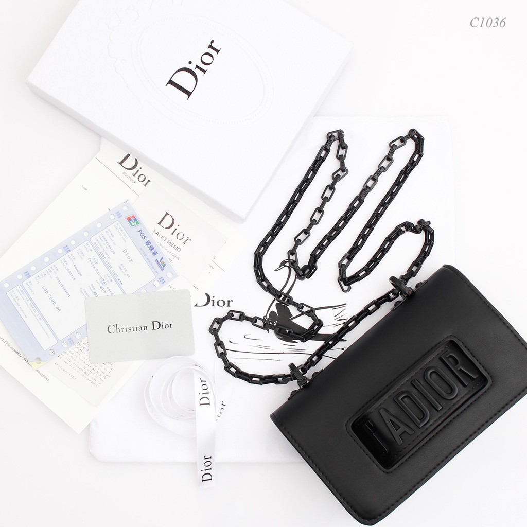 Supplier Tas Branded Tas Dior Jadior So Black Chain Flap Chain Mini HITAM Semprem Box C1036
