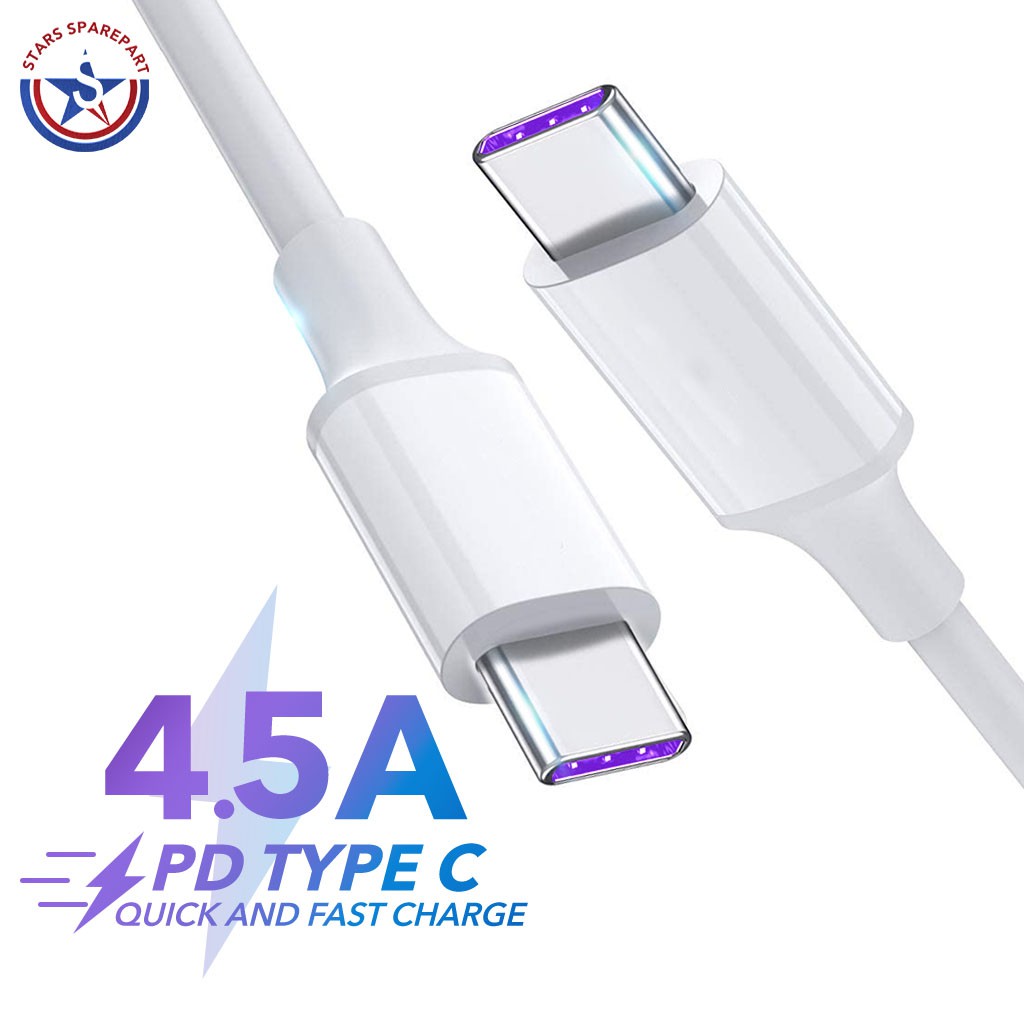 4.5A Kabel Data TYPE C TO TYPE C Fast Charging PD QC3.0