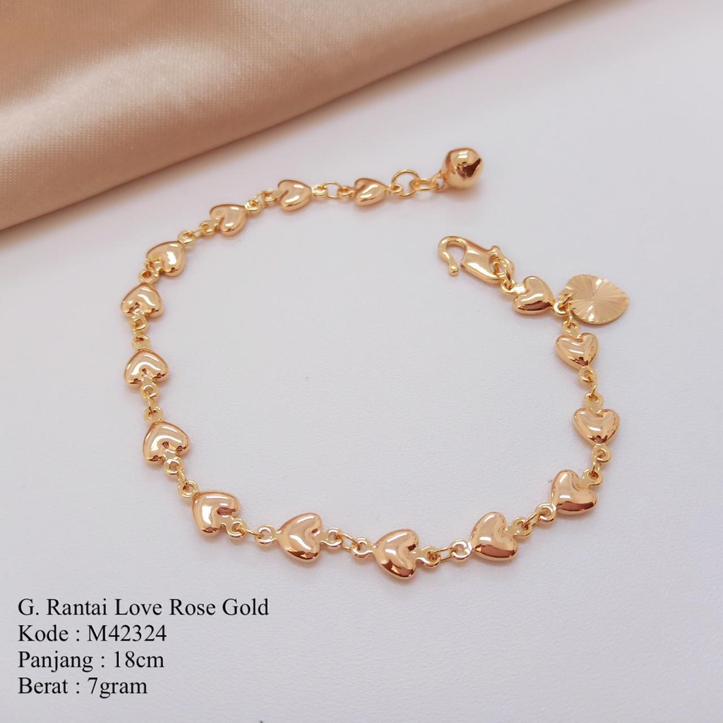 Missi Jewelry Gelang Tangan Rantai Wanita Dewasa Lapis Emas Silver Cantik Anti Karat Missi M44399 Shopee Indonesia