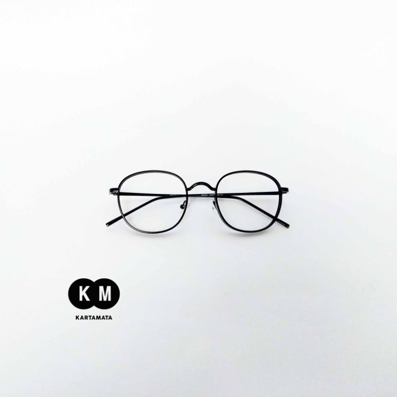 Frame kacamata kotak besi pria wanita