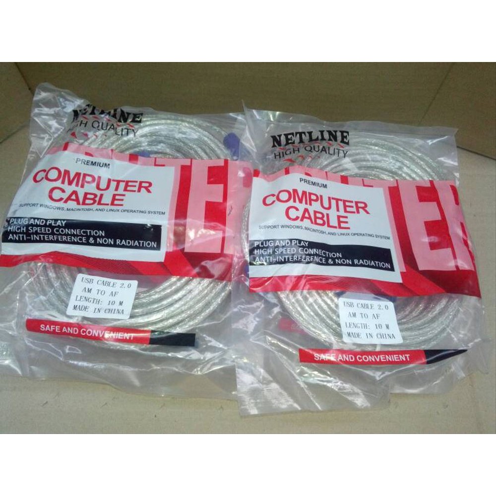 Kabel USB Extension / Kabel Perpanjangan USB 2.0 NETLINE 1.5M-3M-5M-10M