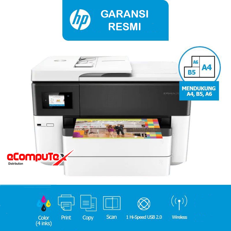 PRINTER HP OFFICE JET PRO   7740 ALL IN ONE WIRELESS /   HP OFFICEJET 7740 / OJ7740   AIO PRINT SCAN COPY FAX   WIFI GARANSI RESMI