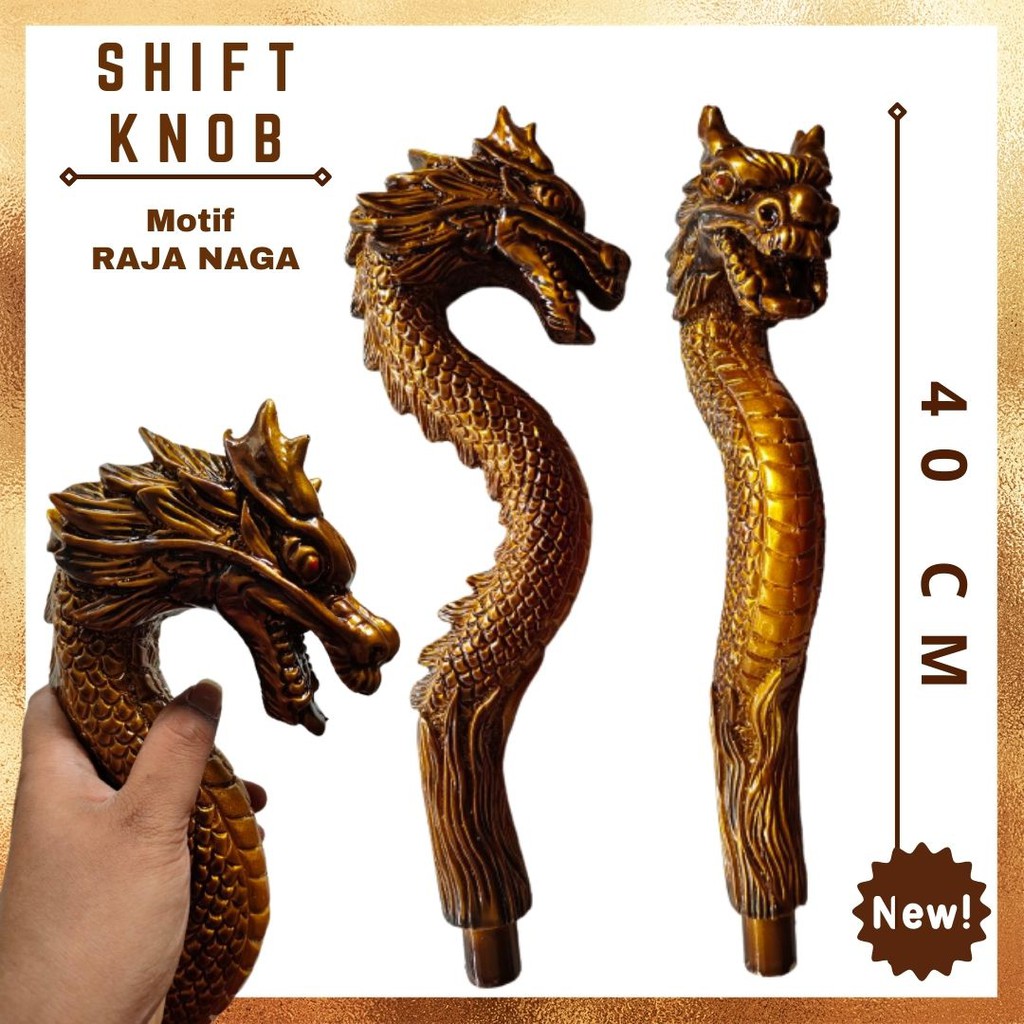 SHIFT KNOB PERSNELING / TUAS GIGI TONGKAT PERSENELING MOBIL MANUAL MOTIF RAJA NAGA