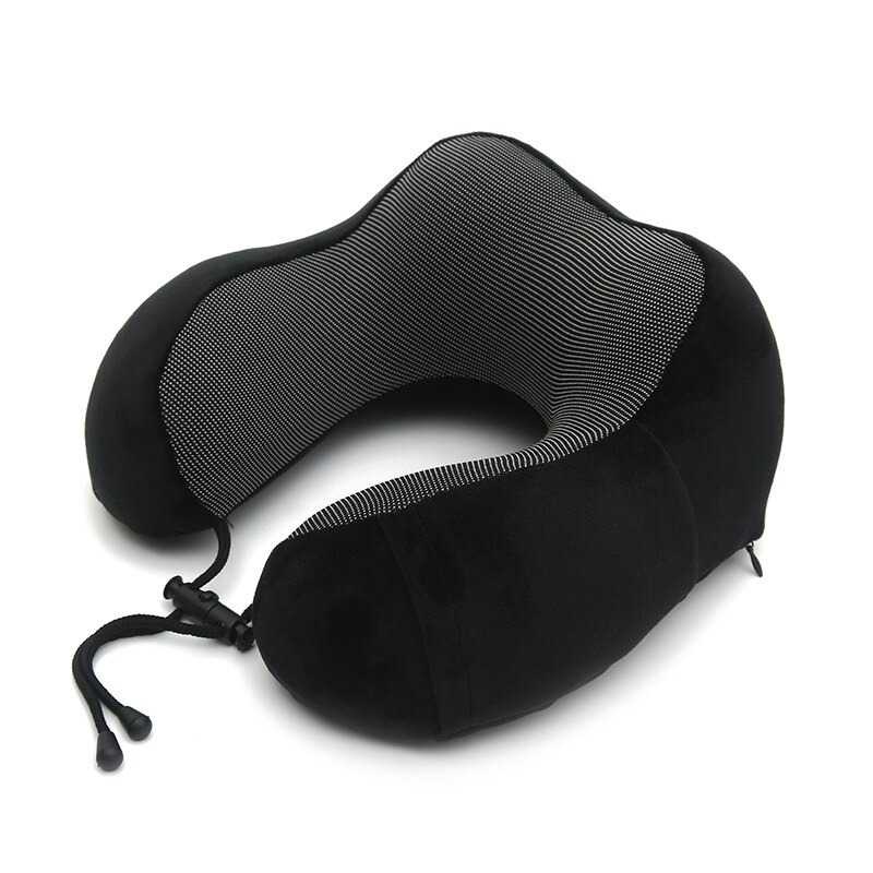 Bantal Leher Empuk U-Shape Foldable Travel Neck Pillow