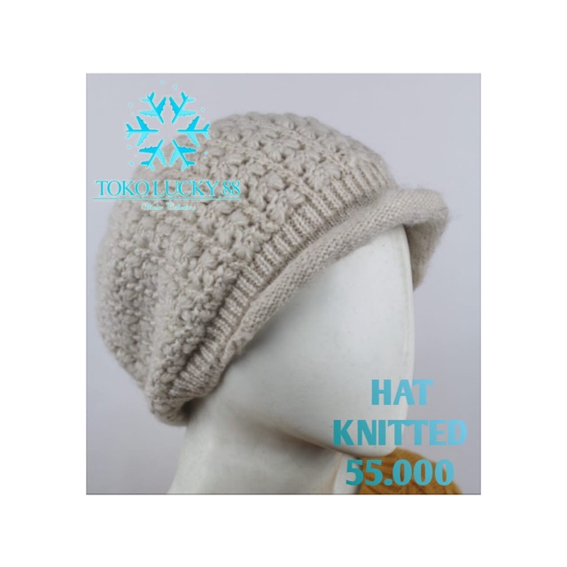 Hat Knitted Topi Rajut Wool Hat Knitted