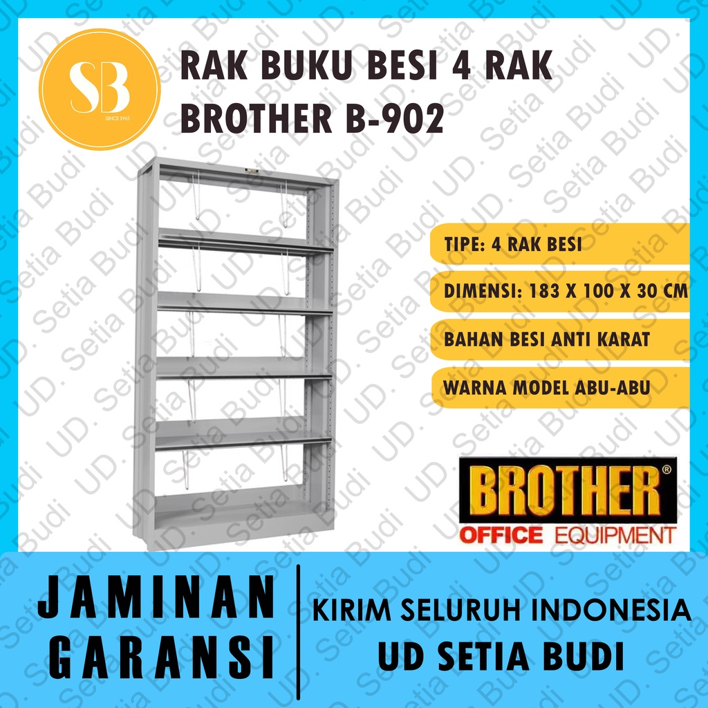 Rak Buku Besi Brother B-902