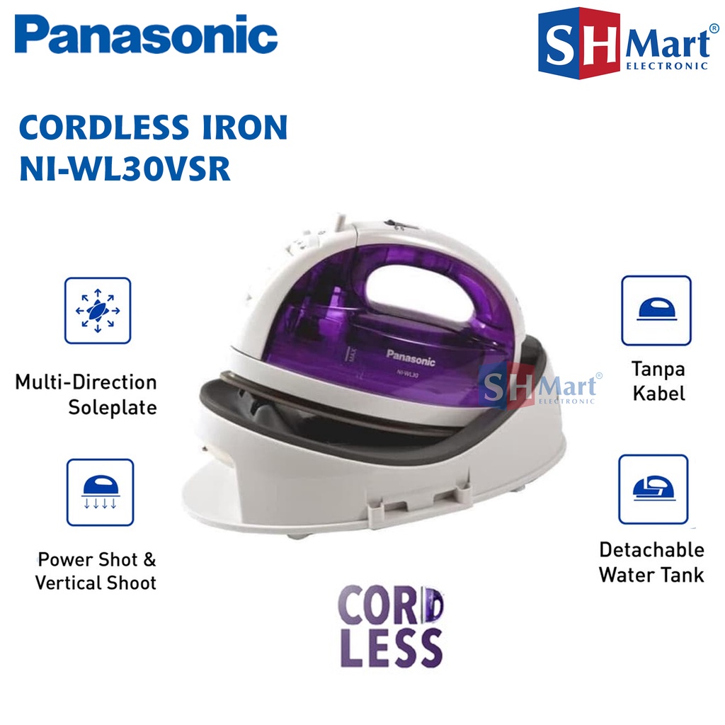 PANASONIC CORDLESS STEAM IRON STEAM IRON / SETRIKA UAP TANPA KABEL NI-WL30 NIWL30