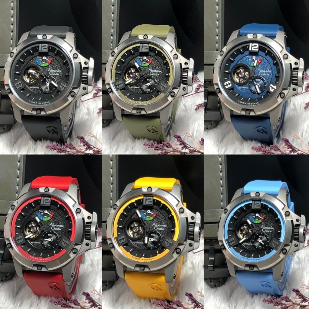 ALEXANDRE CHRISTIIE 6295 AC 6295MPRT RUBBER TITANIUM JAM PRIA ORIHINAL