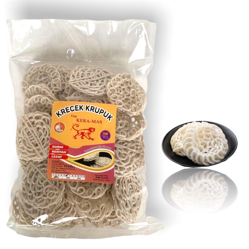 KERUPUK KERA MAS 400 gram RASA BAWANG RENYAH GURIH KEDIRI Krupuk
