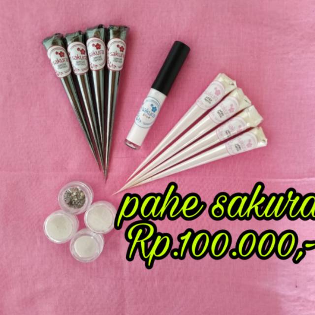 

PAKET HENNA SAKURA (14gr) / WHITE HENNA / HENNA PUTIH / HENNA MAROON / HENNA PENGANTIN / HENNA WATERPROOF