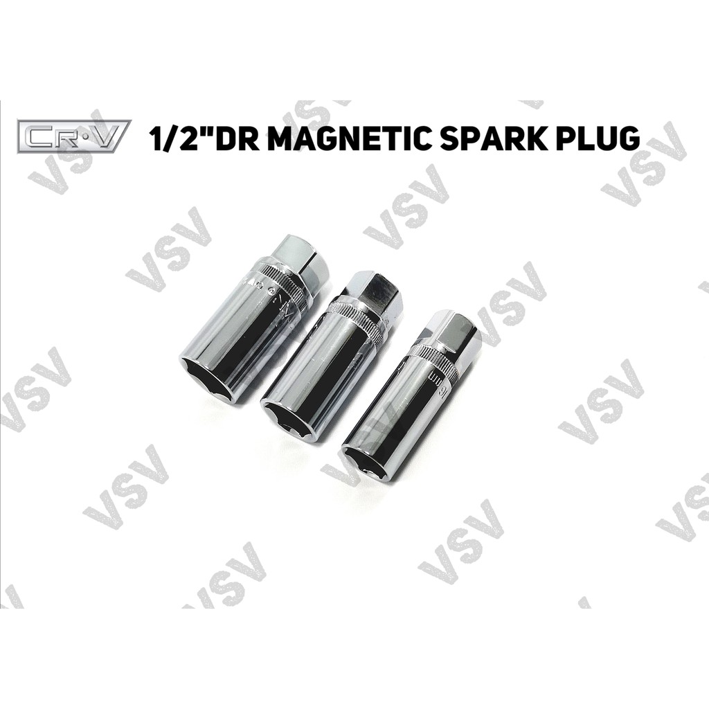 Gestar 1/2&quot;Dr Magnetic Spark Plug set 16mm 18mm 21mm Kunci Shock Busi Magnet