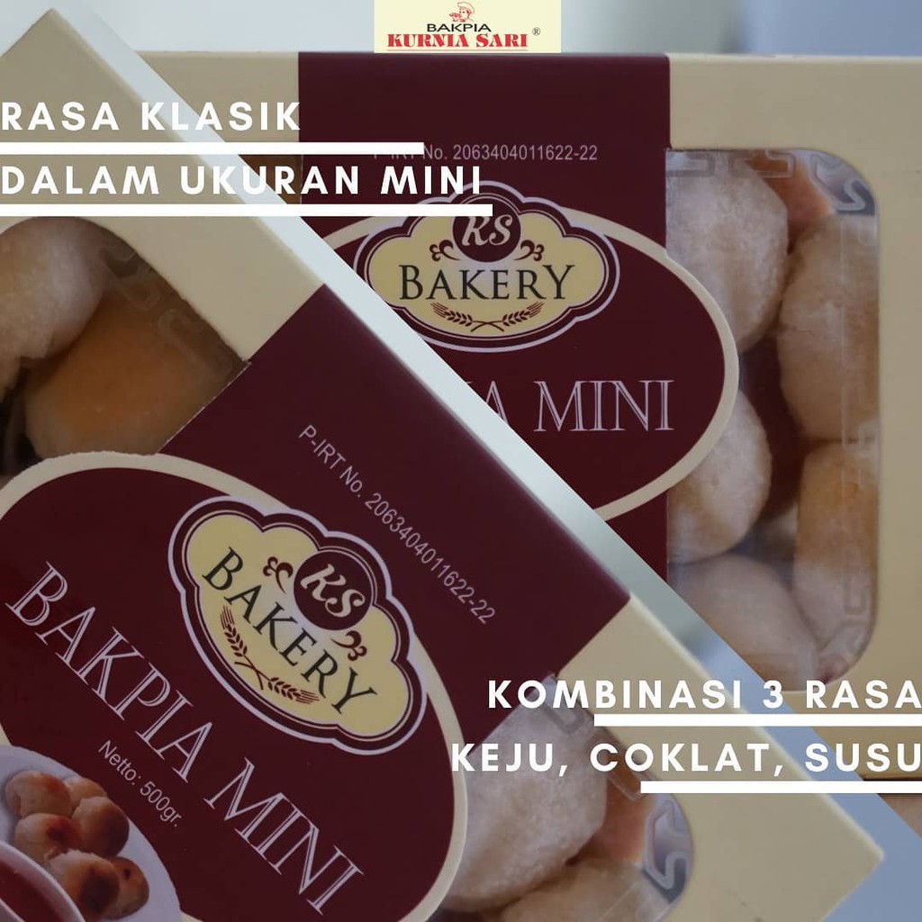 Bakpia mini ks bakery isi 40 tiga rasa keju coklat susu oleh-oleh yogya