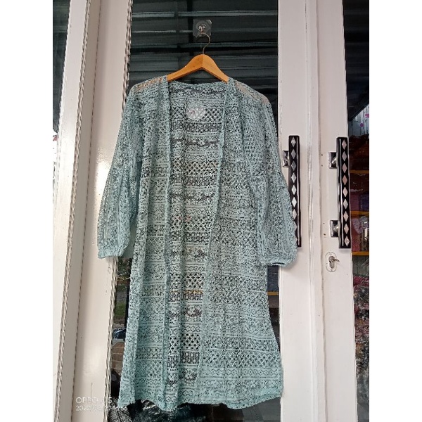 Kardigan brukat/promo long outer brukat/outer cardy wanita-Wardah