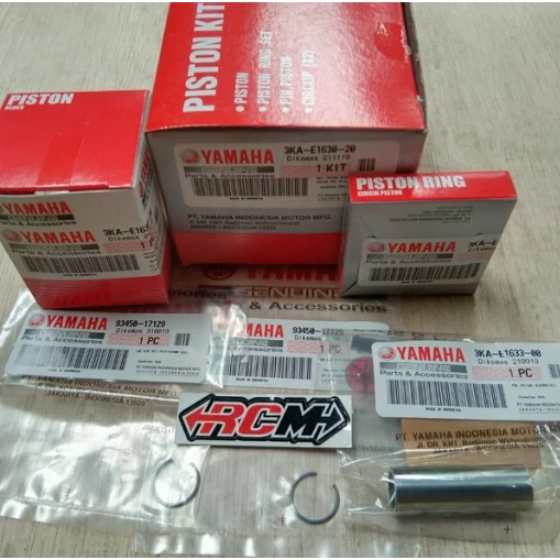 PISTON KIT SET SEKER SEHER RX KING RXK RXKING 0.50MM 50 MM ORI ORIGINAL YAMAHA YGP ASLI 3KA-E1630-20