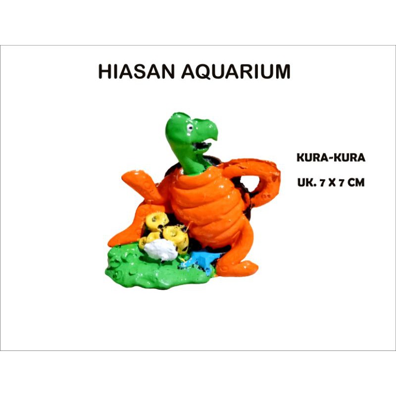 Hiasan aquarium kura-kura mini