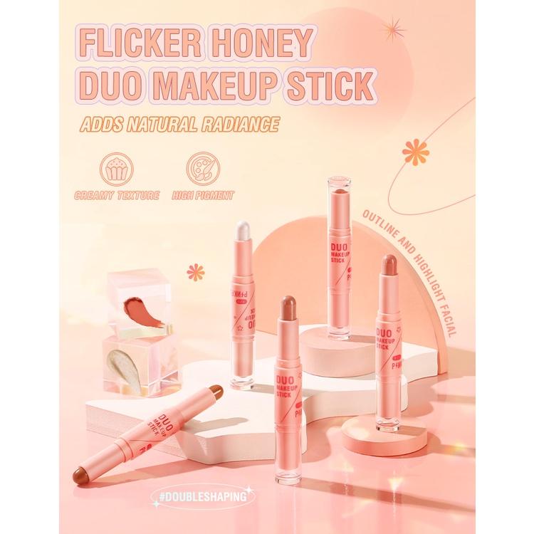 Pinkflash Double Shaping Contour And Highlighter Stick 2in1 Contour Stick Pinkflash Highlighter Stick Pinkflash Contour Pinkflash Highlighter Pinkflash Duo Makeup Stick Pink Flash Highlighter Pink Flash Contour Pink Flash