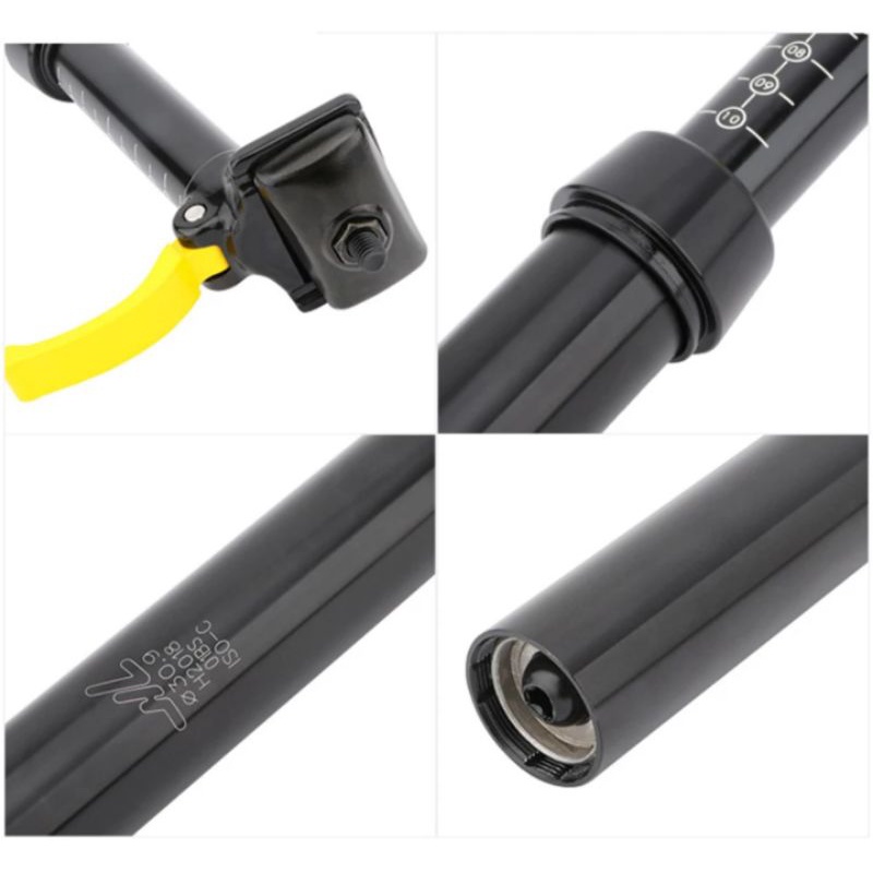 Zoom Seatpost Dropper Size 30.9mm dengan Adaptor Sleeve 31.6mm Seatpost Hidrolik Sepeda 31.6 mm