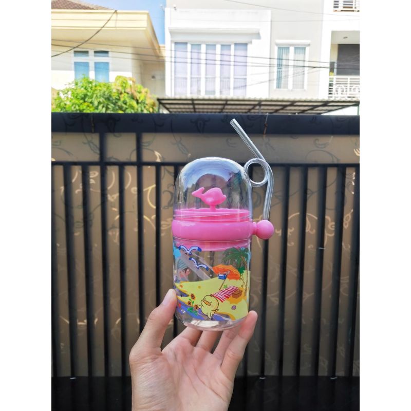 botol minum anak air mancur motif dolphin