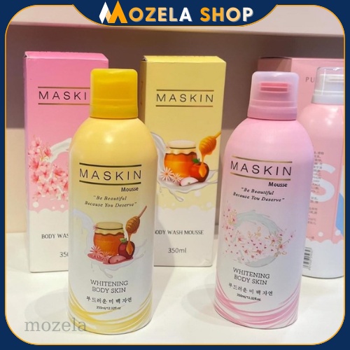 MASKIN WHITENING BODY SKIN SHOWER/MASKIN MOUSSE/SABUN MANDI PEMUTIH/MADE IN KOREA