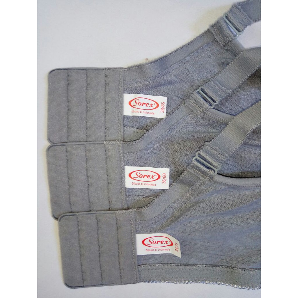 Bra SOREX 02010 BIG CUP BH wanita 3/4 busa kawat size 34 36 38 Polos Kap Besar kait 3 BK