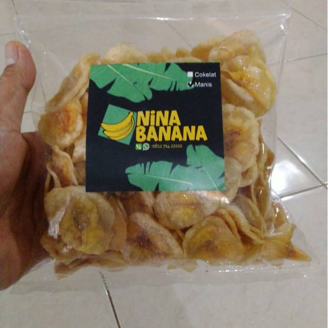 

Nina Banana adalah keripik pisang kepok rasa manis, renyah, enak banget cocok untuk cemilan semua