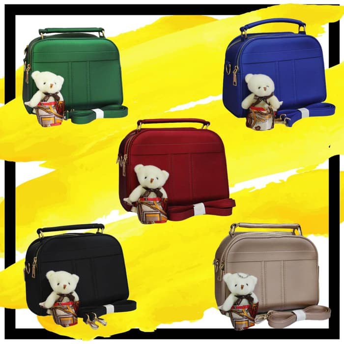 TAS IMPORT JELLY MATTE 2 SLETING UK23CM BW8077 FREE BONEKA DAN SYAL