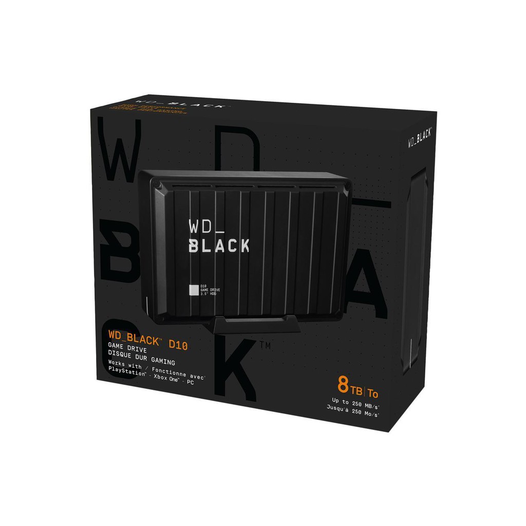 WD BLACK 8TB D10 Game Drive Portable External Hard Drive