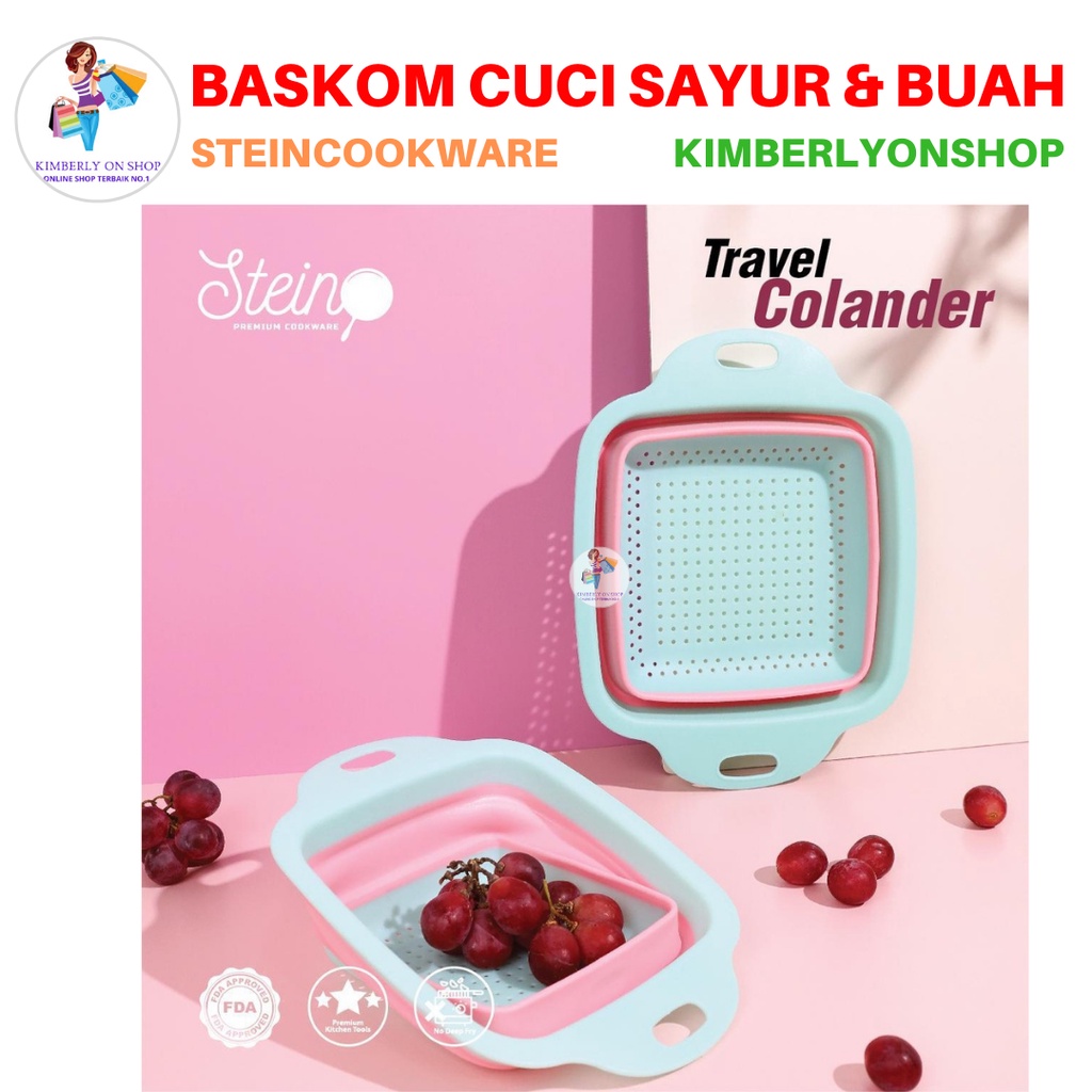 Baskom tiris Baskom Cuci Sayur &amp; Buah Serbaguna Colander SteinCookware