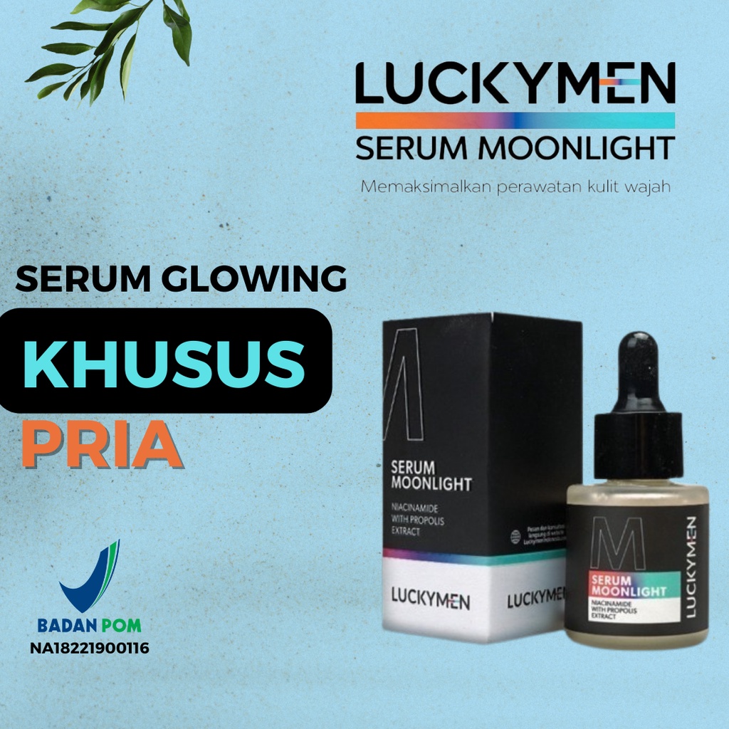 Luckymen Serum Wajah Jerawat Pria Cowok Serum Moonlight Lakimen Luckyman Original Bpom
