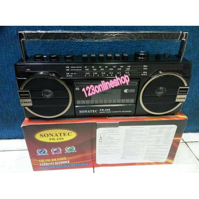 promo Mini Compo SONATEC Kaset USB SD RADIO 3 Band diskon