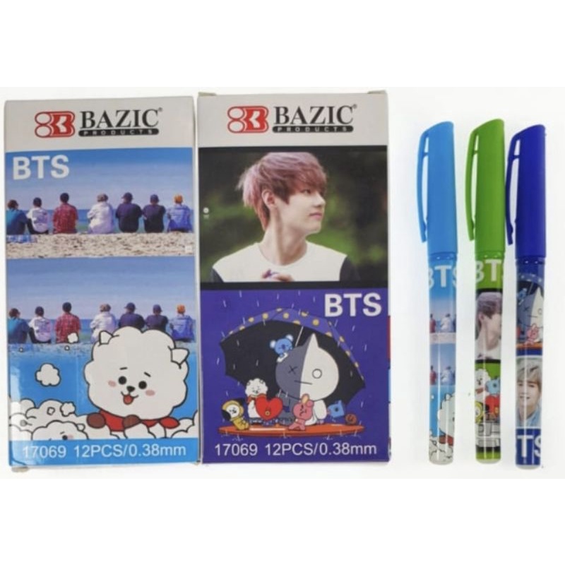 (12pc) pen gel BTS BT-21/GEL PEN BTS BT21/PEN BTS BT-21/bolpen gel BTS MURAH DUS-6