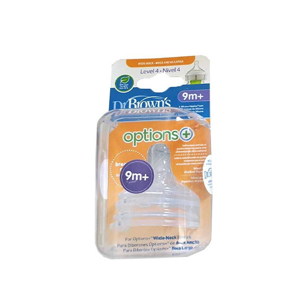 Dr Brown OPTIONS PLUS Nipple Wide Neck Replacement (Ready Berbagai Ukuran)