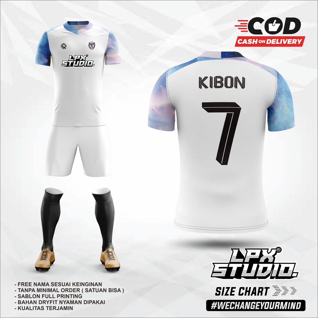 Jersey Baju Futsal | Jersey Sepak Bola Custom Free Name 2 Hari Kirim