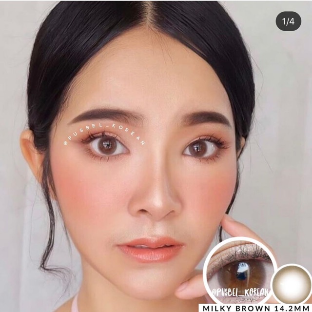 Milky brown gray &amp; black softlens korea natural