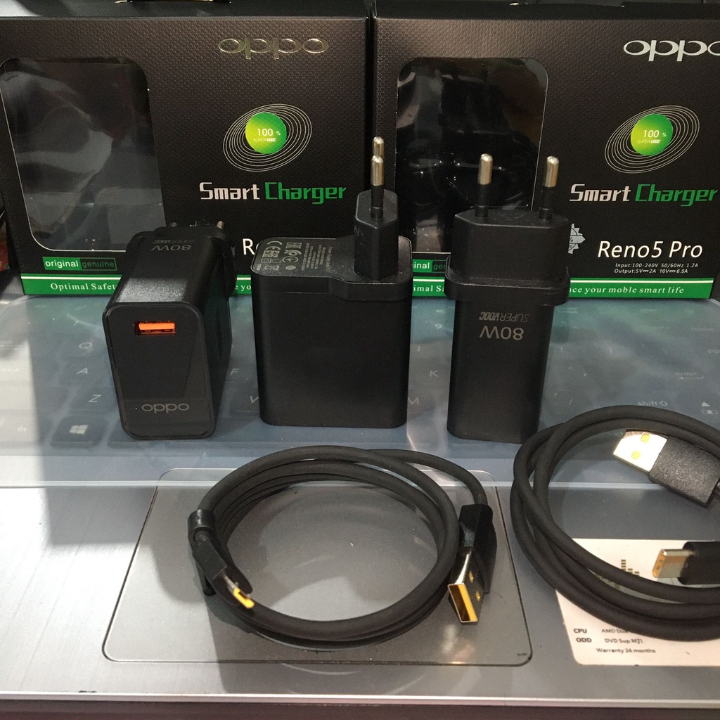 Charger Oppo 80W vooc fast charging A5 2020 / A9 2020 / A52 / A53 / A54 / casan Oppo warna hitam 80w ( 2A ) pengisian daya cepat